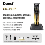 Kemei KM-1917 – Tondeuse Professionnelle Sans Fil 9000 RPM avec Écran LED et Batterie 2500mAh Tondeuse professionnelle
