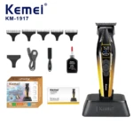 Kemei KM-1917 – Tondeuse Professionnelle Sans Fil 9000 RPM avec Écran LED et Batterie 2500mAh Tondeuse professionnelle