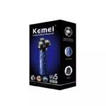 Kemei KM-507 – Rasoir Électrique Rotatif Rechargeable USB-C Étanche IPX5 rasoir 3 boules Rasoir Electrique kemei