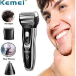 Kemei KM-5559 – Kit de Rasage et Tonte 3-en-1 Rechargeable avec Tondeuse Nez et Rasoir à Double Grille Rasoir Electrique kemei rasoir kemei