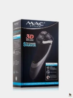MAC Styler MC-8815 – Rasoir Électrique Rotatif 3 Têtes Rechargeable avec Tondeuse de Précision Rasoir Électrique mac