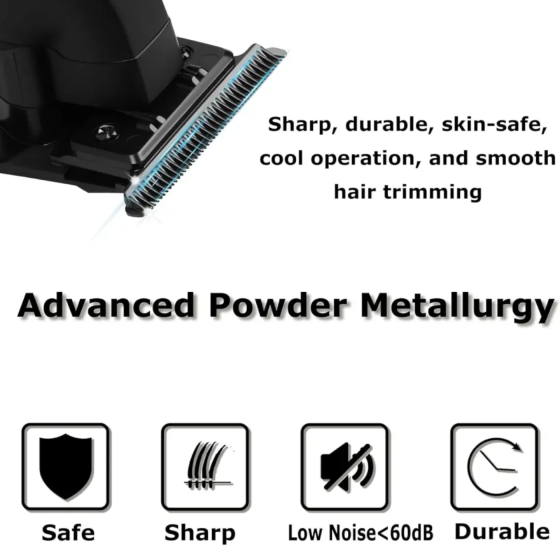 Tondeuse kemei KM2299 10w avec support, rechargeable via USB, sans fil, kemei KM229 tondeuse 10W