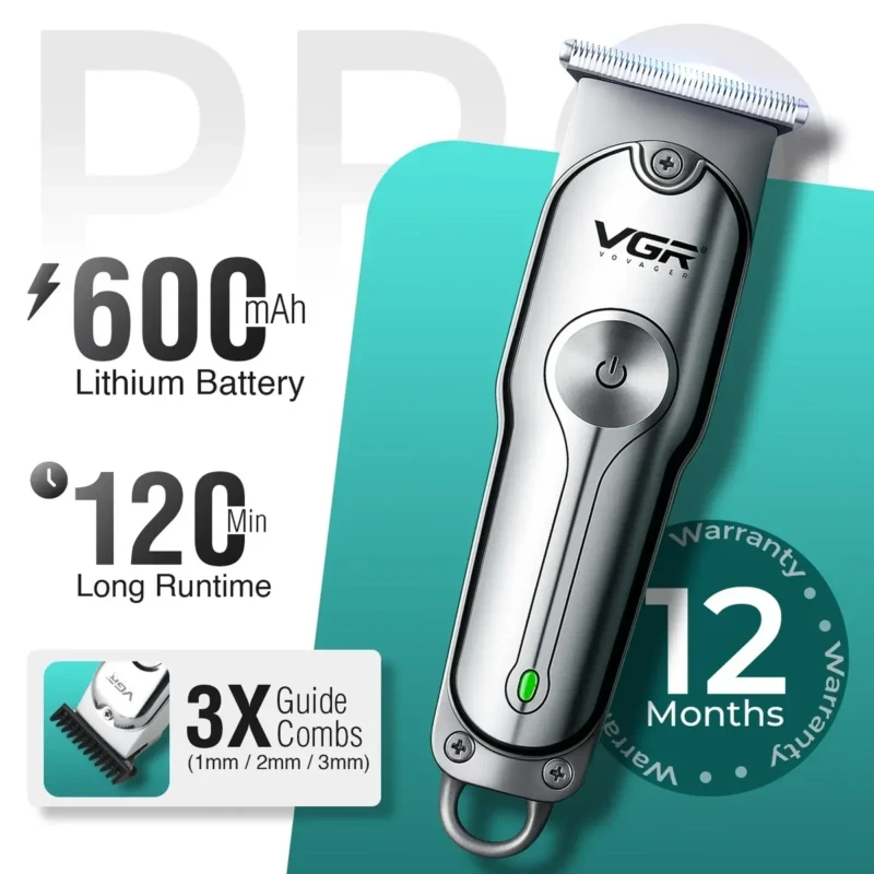 VGR V-071 – Tondeuse Professionnelle de Finition T-Blade avec Écran LED et Batterie 600mAh tondeuse bon prix tondeuse vgr
