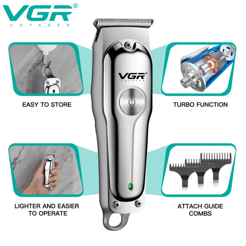 VGR V-071 – Tondeuse Professionnelle de Finition T-Blade avec Écran LED et Batterie 600mAh tondeuse bon prix tondeuse vgr