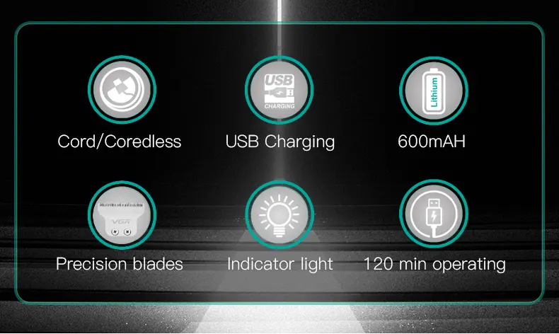 VGR V-071 – Tondeuse Professionnelle de Finition T-Blade avec Écran LED et Batterie 600mAh tondeuse bon prix tondeuse vgr