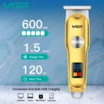 VGR V-290 – Tondeuse Professionnelle de Finition T-Blade avec Écran LED et Batterie 600mAh tondeuse bon prix tondeuse vgr