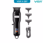 VGR V-297 – Tondeuse Professionnelle de Finition 7000 RPM avec Écran LED et Batterie 1500mAh tondeuse vgr