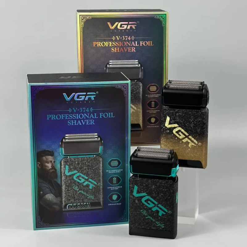 VGR V-374 – Rasoir Électrique Double Grille Rechargeable USB avec Affichage LED rasoir vgr