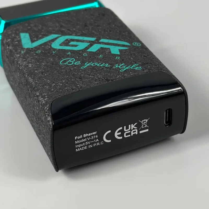 VGR V-374 – Rasoir Électrique Double Grille Rechargeable USB avec Affichage LED rasoir vgr