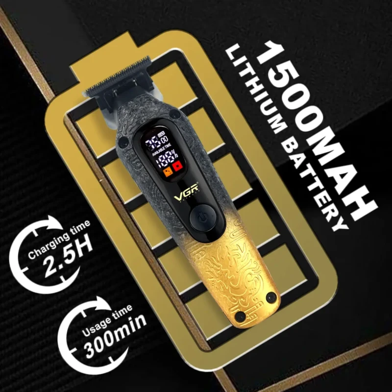 VGR V-879T – Tondeuse Professionnelle Sans Fil 7500 RPM avec Lame DLC Céramique