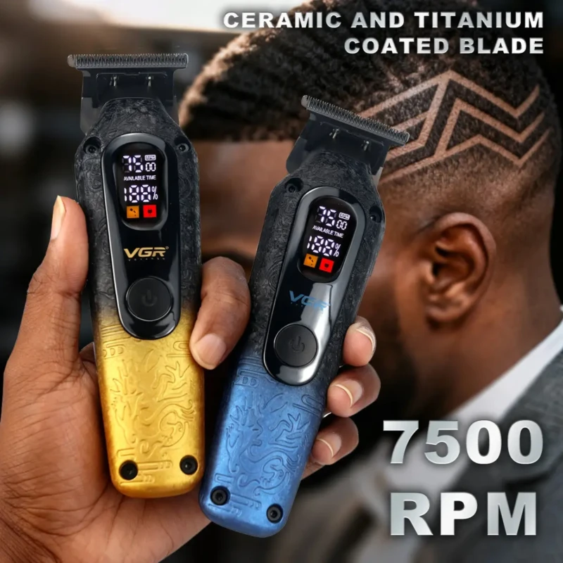 VGR V-879T – Tondeuse Professionnelle Sans Fil 7500 RPM avec Lame DLC Céramique