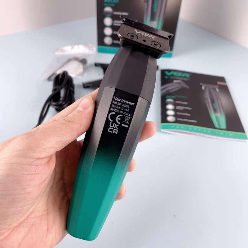 VGR V-906 – Tondeuse Professionnelle Métallique 9000 RPM avec Lame DLC et Batterie 2000mAh tondeuse vgr