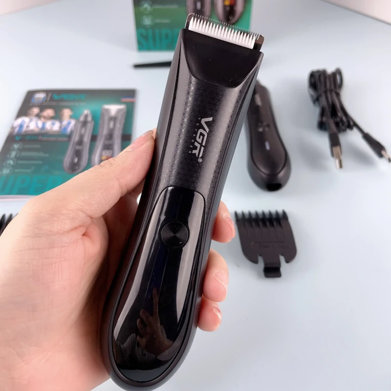 VGR V-934 – Kit de Tonte 2-en-1 pour Corps et Nez Étanche IPX7 avec Batterie Rechargeable Kit de toilettage Kit vgr