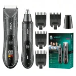 VGR V-934 – Kit de Tonte 2-en-1 pour Corps et Nez Étanche IPX7 avec Batterie Rechargeable Kit de toilettage Kit vgr