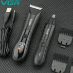 VGR V-934 – Kit de Tonte 2-en-1 pour Corps et Nez Étanche IPX7 avec Batterie Rechargeable Kit de toilettage Kit vgr