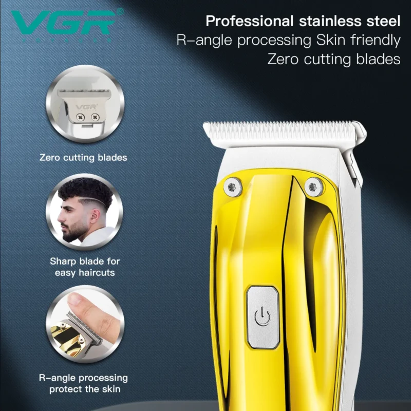 VGR V-956 – Tondeuse Professionnelle de Finition T-Blade avec Écran LED et Recharge USB-C tondeuse bon prix tondeuse vgr