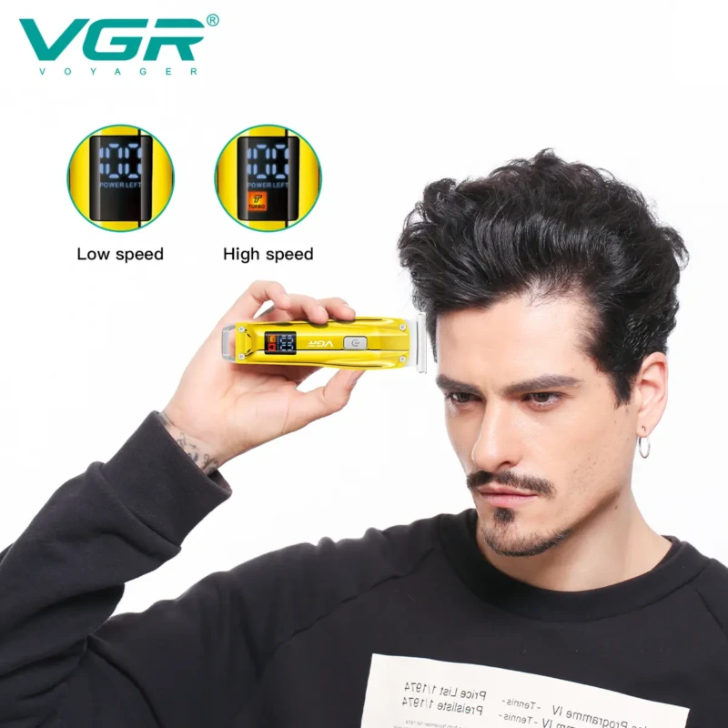 VGR V-956 – Tondeuse Professionnelle de Finition T-Blade avec Écran LED et Recharge USB-C tondeuse bon prix tondeuse vgr