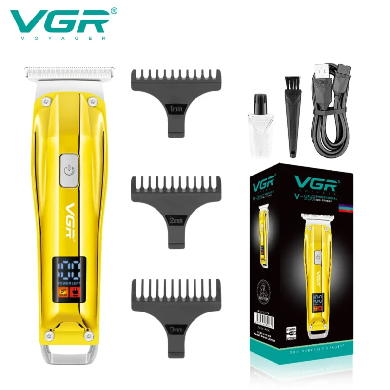 VGR V-956 – Tondeuse Professionnelle de Finition T-Blade avec Écran LED et Recharge USB-C tondeuse bon prix tondeuse vgr