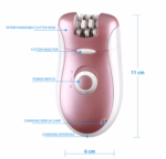 Kemei KM-2068 – Épilateur et Rasoir Électrique Rechargeable 2-en-1 appareil d'épilation Epilateur