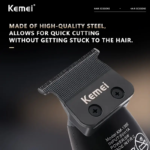 Kemei KM-1365 – puissante Tondeuse Professionnelle 8000 RPM avec Écran LED, 1200mAh – métal
