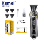 Kemei KM-1738 – Tondeuse Professionnelle Noir Intense 5W, Batterie 2000mAh et Écran LED tondeuse kemei