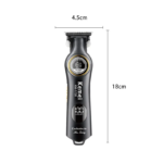 Kemei KM-1738 – Tondeuse Professionnelle Noir Intense 5W, Batterie 2000mAh et Écran LED tondeuse kemei