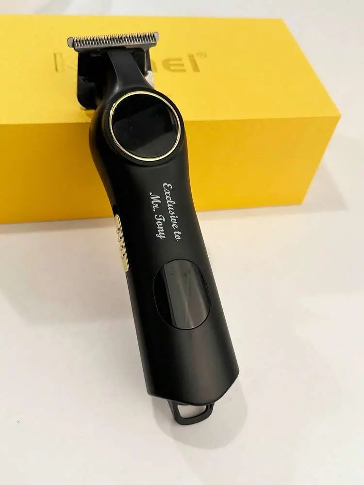 Kemei KM-1738 – Tondeuse Professionnelle Noir Intense 5W, Batterie 2000mAh et Écran LED tondeuse kemei