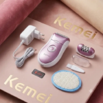 Kemei KM-2068 – Épilateur et Rasoir Électrique Rechargeable 2-en-1 appareil d'épilation Epilateur