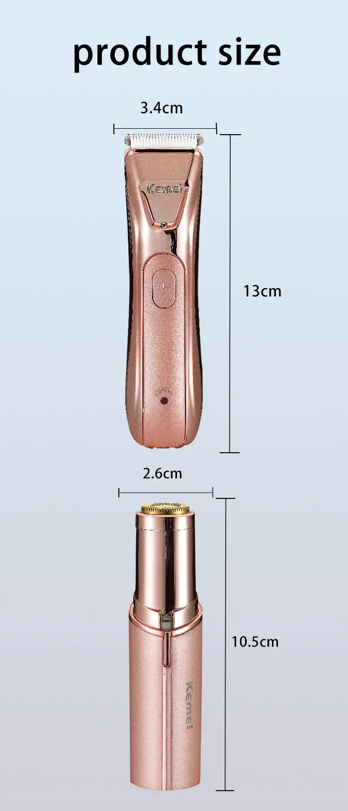 Kemei Km-259 2 en 1 Rasoir tondeuse pour femme Lavable - pink Kemei Km-259 2 en 1 Rasoir tondeuse pour femme Lavable – pink Tondeuse Et Rasoir Multi-usage