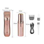 Kemei Km-259 2 en 1 Rasoir tondeuse pour femme Lavable – pink Tondeuse Et Rasoir Multi-usage