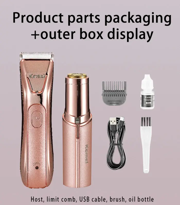 Kemei Km-259 2 en 1 Rasoir tondeuse pour femme Lavable - pink Kemei Km-259 2 en 1 Rasoir tondeuse pour femme Lavable – pink Tondeuse Et Rasoir Multi-usage