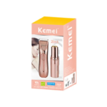 Kemei Km-259 2 en 1 Rasoir tondeuse pour femme Lavable – pink Tondeuse Et Rasoir Multi-usage