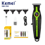 Kemei KM-260 – Tondeuse puissante avec moteur 7200RPM Rechargeable avec Écran LED et Batterie 1200mAh tondeuse kemei
