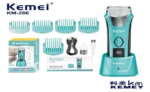 Kemei KM-622 – Tondeuse Professionnelle pour Corps et Zones Sensibles, 5W avec Écran LED – bleu – étanche IPX6 tondeuse zone intime