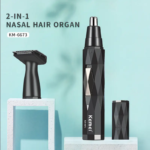 Kemei KM-6673 – Tondeuse Multifonction 2-en-1 pour Nez, Oreilles et Finitions de Précision Tondeuse multifonction