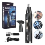 Kemei KM-6673 – Tondeuse Multifonction 2-en-1 pour Nez, Oreilles et Finitions de Précision Tondeuse multifonction