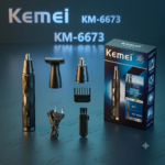 Kemei KM-6673 – Tondeuse Multifonction 2-en-1 pour Nez, Oreilles et Finitions de Précision Tondeuse multifonction