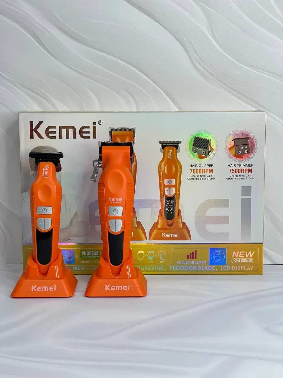 Kemei KM-8543 – Kit Professionnel de Coiffure 18-en-1 double tondeuse Tondeuse professionnelle