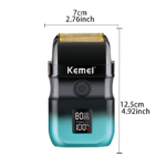 KEMEI Km-t420 Rasoir à barbe 1400mAh Lames en acier inoxydable 8000RPM