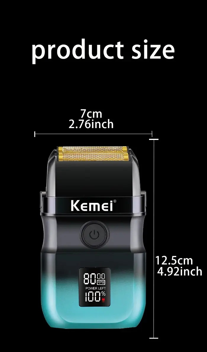 KEMEI Km-t420 Rasoir à barbe 1400mAh Lames en acier inoxydable 8000RPM KEMEI Km-t420 Rasoir à barbe 1400mAh Lames en acier inoxydable 8000RPM