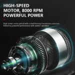 KEMEI Km-t420 Rasoir à barbe 1400mAh Lames en acier inoxydable 8000RPM