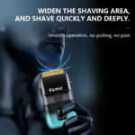 KEMEI Km-t420 Rasoir à barbe 1400mAh Lames en acier inoxydable 8000RPM