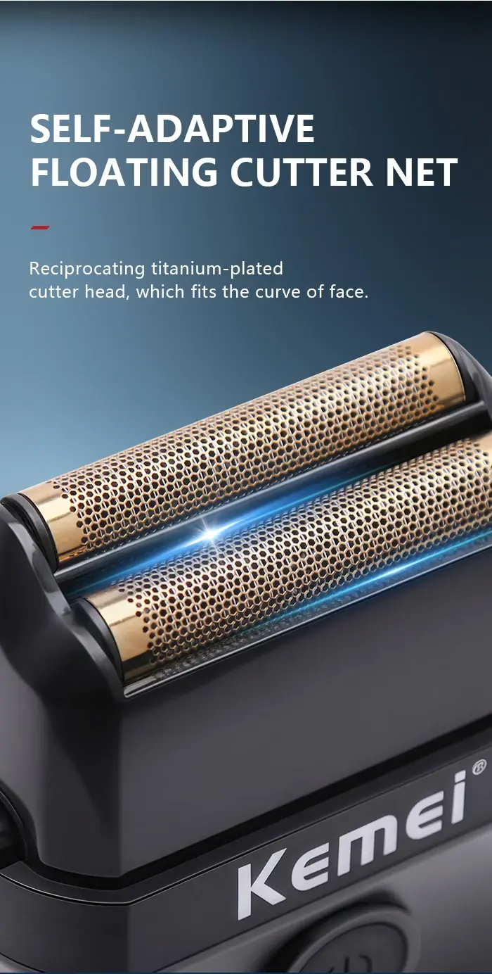KEMEI Km-t420 Rasoir à barbe 1400mAh Lames en acier inoxydable 8000RPM KEMEI Km-t420 Rasoir à barbe 1400mAh Lames en acier inoxydable 8000RPM