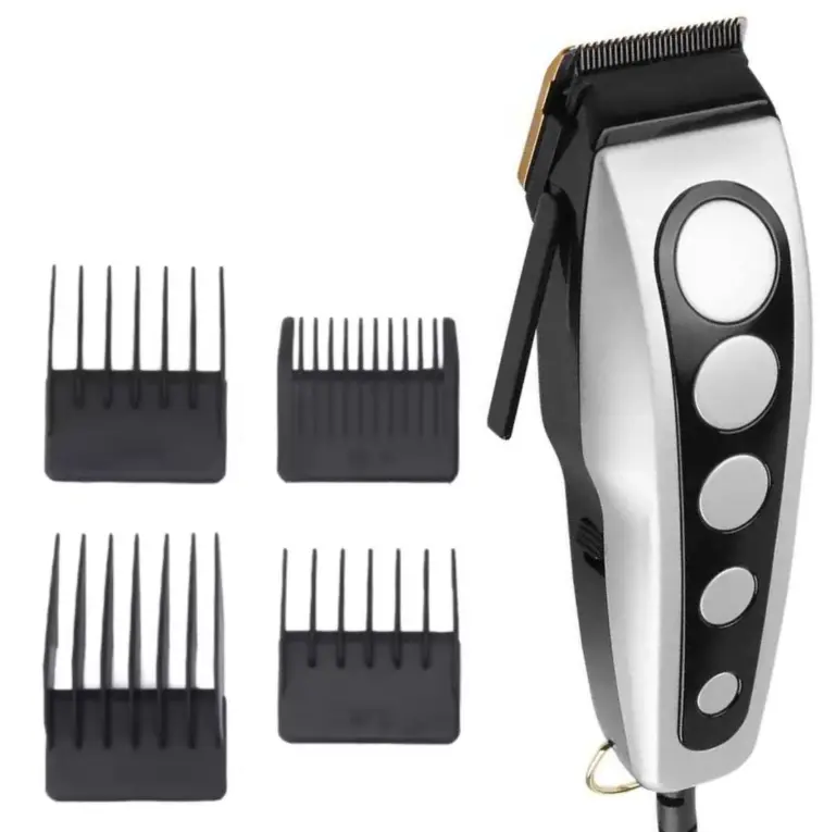 ENZO EN-306 – Tondeuse Filaire Professionnelle 10 W avec Lames en Acier Inoxydable – noir et gris tondeuse 10W tondeuse filaire