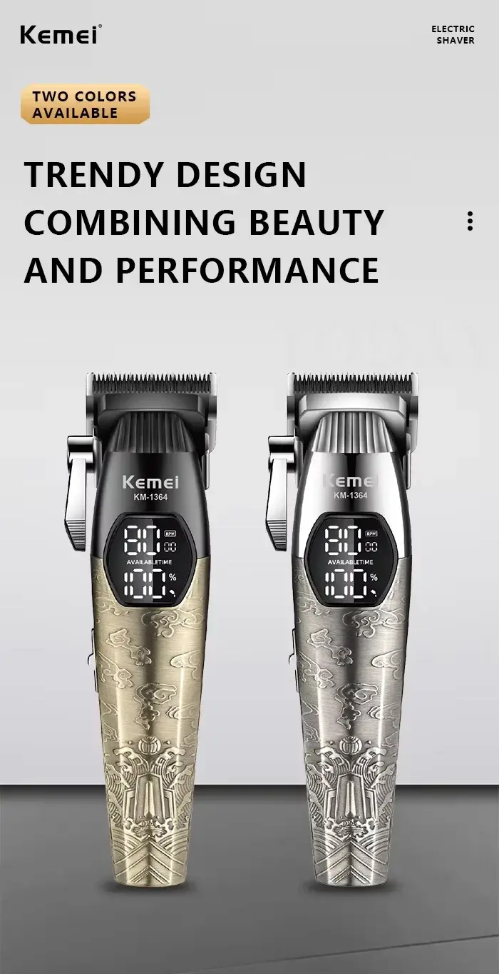 Kemei KM-1364 – Tondeuse Professionnelle Rechargeable 5 W avec Écran LED et Base de Recharge Kemei KM-1364 – Tondeuse Professionnelle Rechargeable 5 W avec Écran LED et Base de Recharge tondeuse avec bras