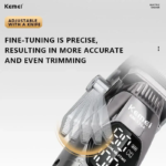 Kemei KM-1364 – Tondeuse Professionnelle Rechargeable 5 W avec Écran LED et Base de Recharge tondeuse avec bras