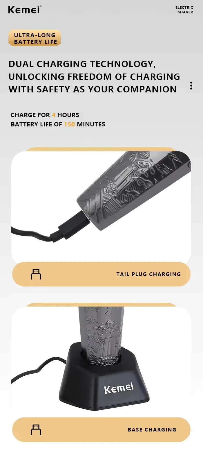 Kemei KM-1364 – Tondeuse Professionnelle Rechargeable 5 W avec Écran LED et Base de Recharge Kemei KM-1364 – Tondeuse Professionnelle Rechargeable 5 W avec Écran LED et Base de Recharge tondeuse avec bras