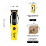Kemei KM-1745 – Tondeuse Professionnelle Rechargeable avec Écran Numérique et Moteur 7 200 tr/min