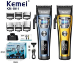 Kemei KM-1911 – Tondeuse Professionnelle Brushless avec Lame DLC et Base de Recharge tondeuse degradé Tondeuse professionnelle